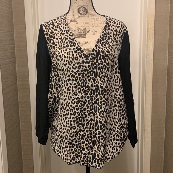 π Unleash Your Inner Wild Side - Club Monaco Krista Leopard Print Silk Top! π - Picture 3 of 13